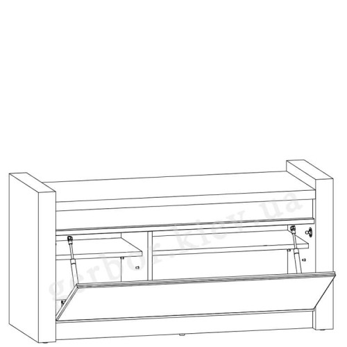 Фото тумбы для обуви ALAMEDA SFK1K BRW – наполнение