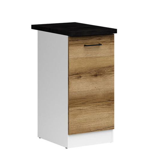 Фото лівої тумби JUNONA LINE D1D/40/82L ZBL BRW делано світлий – вигляд збоку