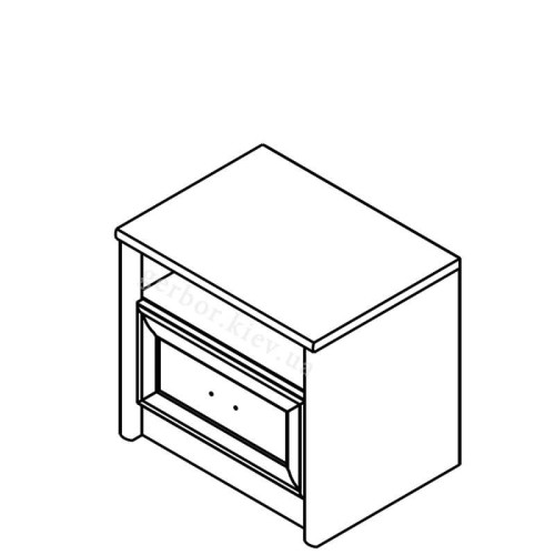 Фото приліжкової тумби САЛЕРНО KOM1S Гербор – схема