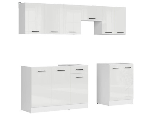 Фото кухні JUNONA LINE 230 BBL BRW крейдяний глянець (без стільниці) – вигляд збоку