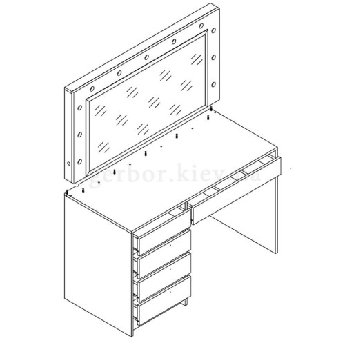 Фото візажного столика 5S БРВ – схема наповнення