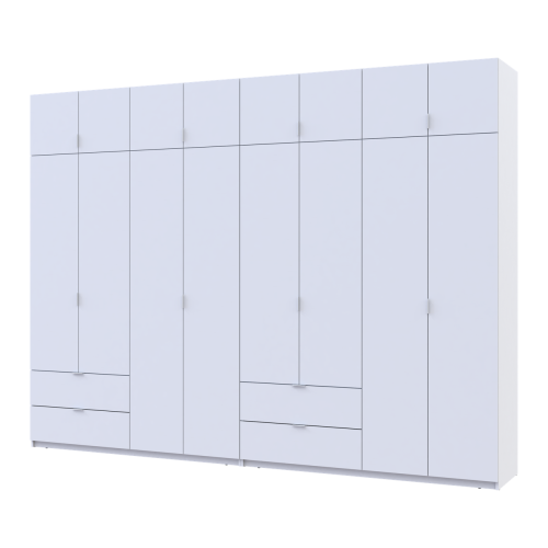 Фото шафи з антресоллю 4+4 ДСП 320 см Лукас ДОРОС (DOROS) білий