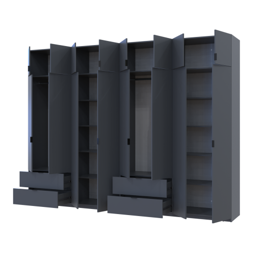 ЛУКАС Шафа з антресоллю 4+4 ДСП ДОРОС (DOROS) 320х50х240