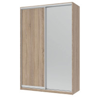 СІТІ ЛАЙТ Шафа-купе 1 ДСП / 1 Дзеркало ДОРОС (DOROS) 150x60x225