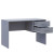 Фото письмового столу T2 ДОРОС (DOROS) сірий – вигляд збоку наповнення