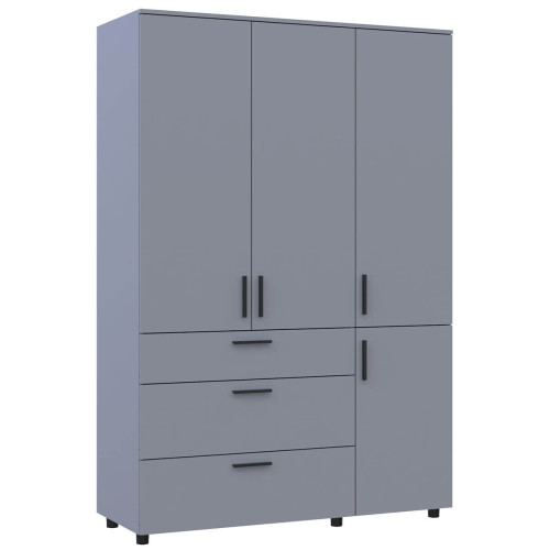 Фото сірої шафи ТОРН 3 ДСП/3Ш штанга ДОРОС (DOROS) – вигляд збоку