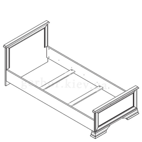 Фото ліжка (каркас) КЕНТУКІ LOZ/90 БРВ ВМК – схема