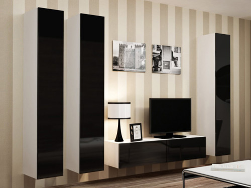 VIGO CAMA MEBLE Комплект 14 черный / белый глянец