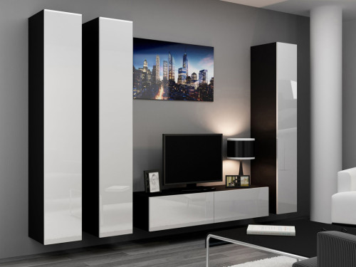 VIGO CAMA MEBLE Комплект 14 черный / белый глянец