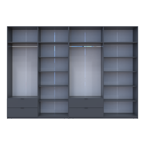 ЛУКАС Шафа з антресоллю 4+4 ДСП ДОРОС (DOROS) 340х50х240