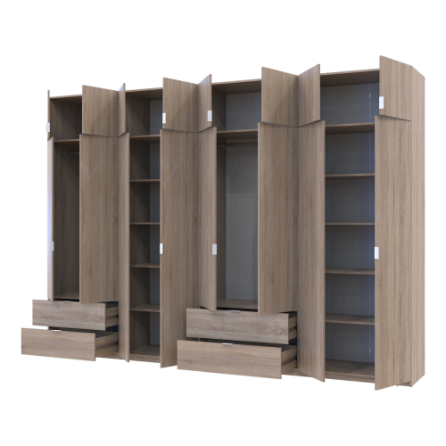 ЛУКАС Шафа з антресоллю 4+4 ДСП ДОРОС (DOROS) 340х50х240