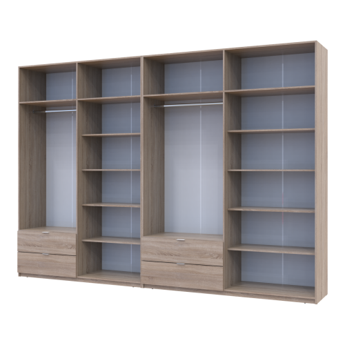 ЛУКАС Шафа з антресоллю 4+4 ДСП ДОРОС (DOROS) 340х50х240