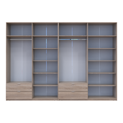 ЛУКАС Шафа з антресоллю 4+4 ДСП ДОРОС (DOROS) 340х50х240