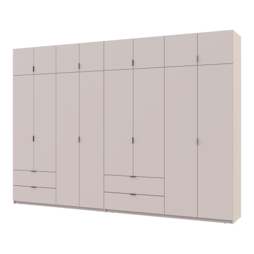 Фото шафи з антресоллю 4+4 ДСП 340 см Лукас ДОРОС (DOROS) кашемір
