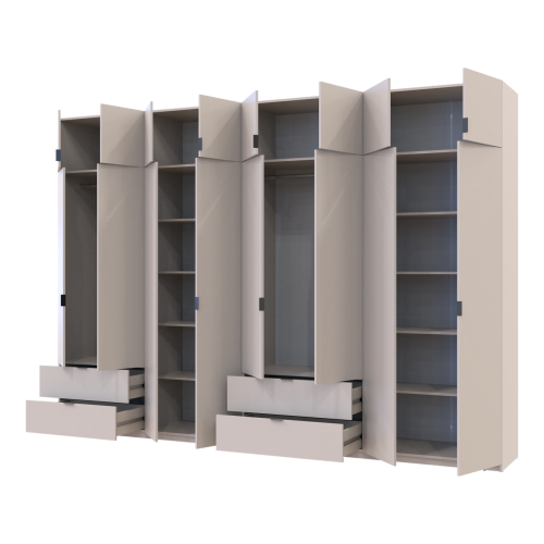 ЛУКАС Шафа з антресоллю 4+4 ДСП ДОРОС (DOROS) 340х50х240