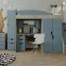 Фото комода САВАННА Світ Меблів с фасадами голубая лагуна в комплекте детской стенки