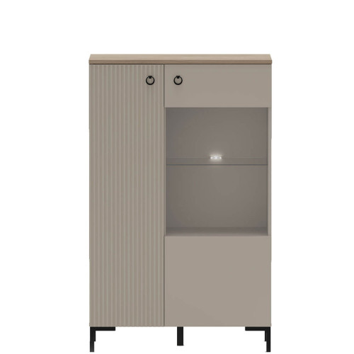 Фото низької вітрини DOMINICA 1D1W MEBELBOS з додатковою підсвіткою – вигляд спереду