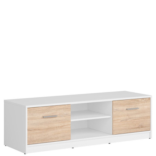 Фото тумбы ТВ NEPO PLUS RTV2D BRW белый / дуб сонома