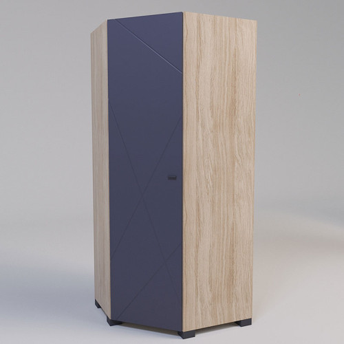 Фото углового шкафа Х-СКАУТ Х-23 Санти дуб каменный / графит