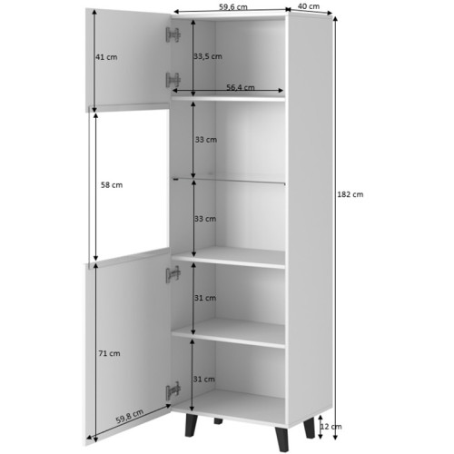 Фото вітрини PAFOS 60 CAMA MEBLE   – схема з розмірами