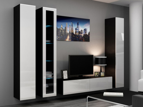 VIGO CAMA MEBLE Комплект 15 черный / белый глянец