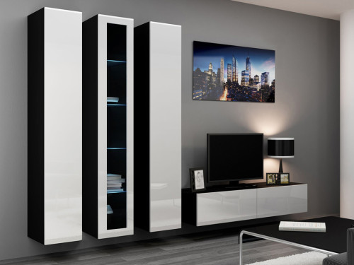 VIGO CAMA MEBLE Комплект 15 черный / белый глянец