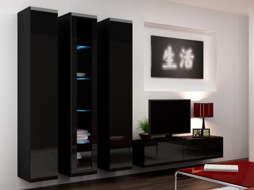 VIGO CAMA MEBLE Комплект 15 черный / черный глянец