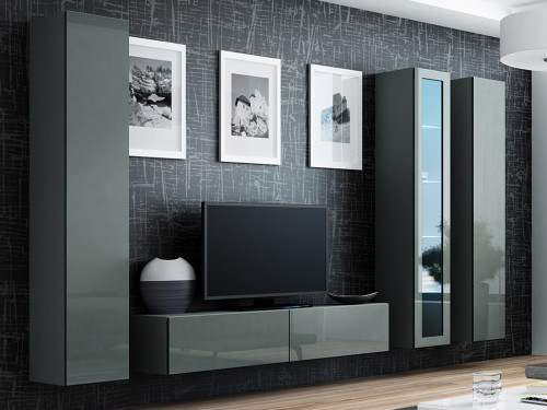 VIGO CAMA MEBLE Комплект 15 серый / серый глянец