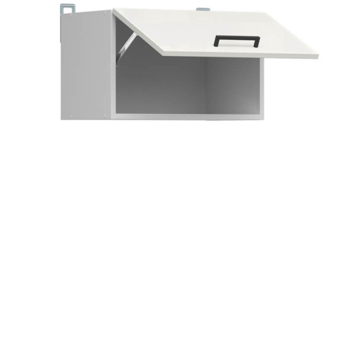 Фото кухні JUNONA LINE 170 BBL BRW крейдяний глянець (без стільниці) – наповнення навісної шафи GO/50/30