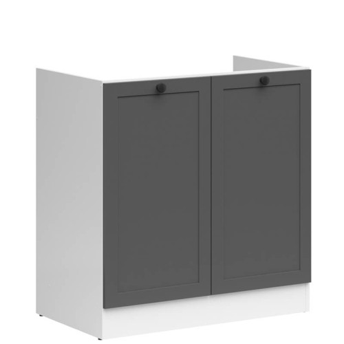 Фото тумби під мийку JUNONA LINE DK2D/80/82 BRW графіт – вигляд збоку