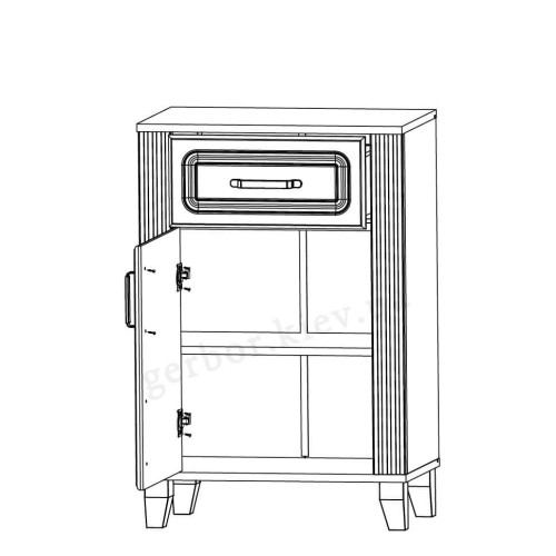 Фото передпокою КАНДI БРВ (ВМК) – схема наповнення тумби для взуття