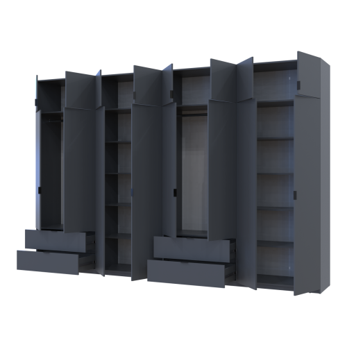 ЛУКАС Шафа з антресоллю 4+4 ДСП ДОРОС (DOROS) 360х50х240