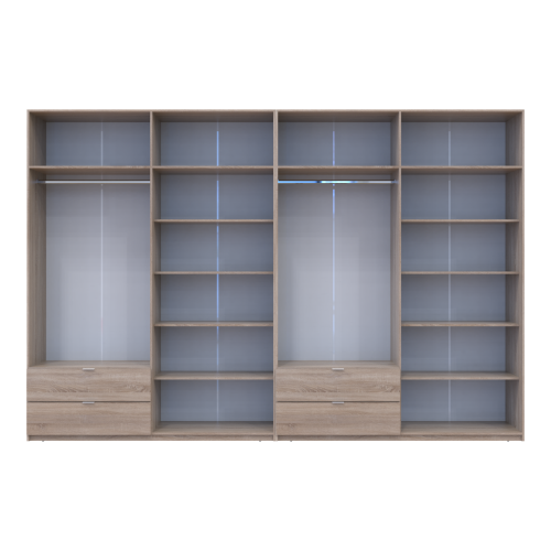 ЛУКАС Шафа з антресоллю 4+4 ДСП ДОРОС (DOROS) 360х50х240