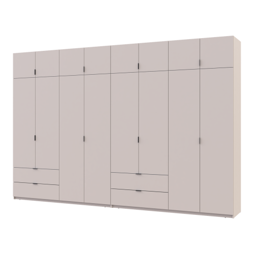 Фото шафи з антресоллю 4+4 ДСП 360 см Лукас ДОРОС (DOROS) кашемір