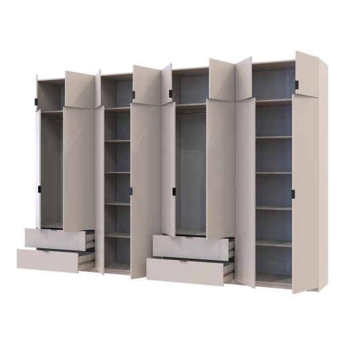 ЛУКАС Шафа з антресоллю 4+4 ДСП ДОРОС (DOROS) 360х50х240