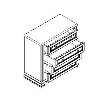 ВАЙТ Комод 4S/90 Гербор від фабрики Gerbor-холдинг