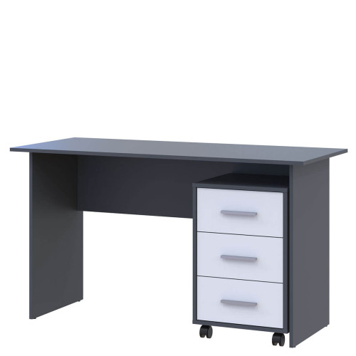 Фото письмового столу T3 ДОРОС (DOROS) графіт / білий
