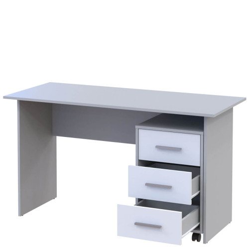 Фото письмового столу T3 ДОРОС (DOROS) сірий / білий – наповнення