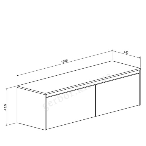 Фото передпокою 260 АНСІ Гербор – схема тумби для взуття з розмірами