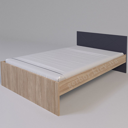 Фото кровати 160 (каркас) Х-СКАУТ Х-16 Санти дуб каменный / графит