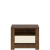 Фото прикроватной тумбы RUSO KOM1S BRW дуб апрель / перламутр глянец – вид спереди