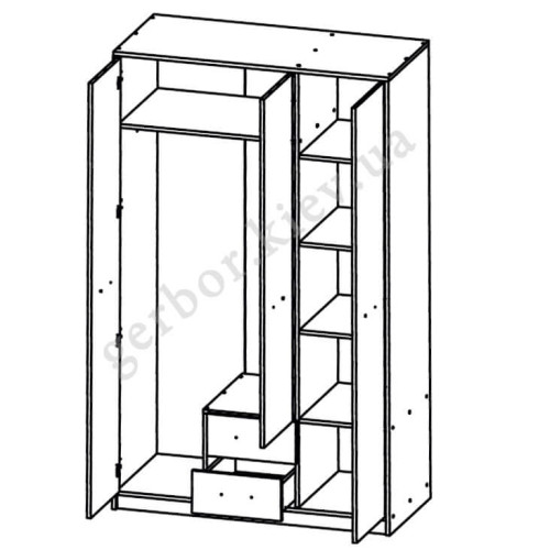 На фото схема наповнення шафи SZF3D2SN НЕПО Гербор