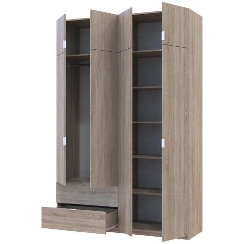 ЛУКАС Шафа з антресоллю 4 ДСП ДОРОС (DOROS) 160х50х240