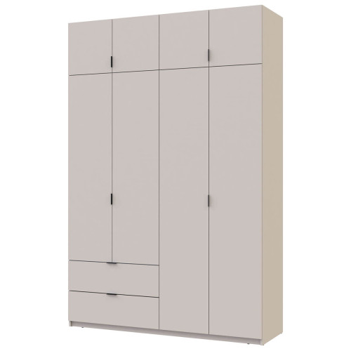 Фото шафи з антресоллю 4 ДСП 160 см Лукас ДОРОС (DOROS) кашемір