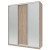 СІТІ ЛАЙТ Шафа-купе 1 ДСП / 2 Дзеркала ДОРОС (DOROS) 180x60x225