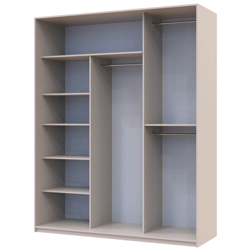 СІТІ ЛАЙТ Шафа-купе 1 ДСП / 2 Дзеркала ДОРОС (DOROS) 180x60x225