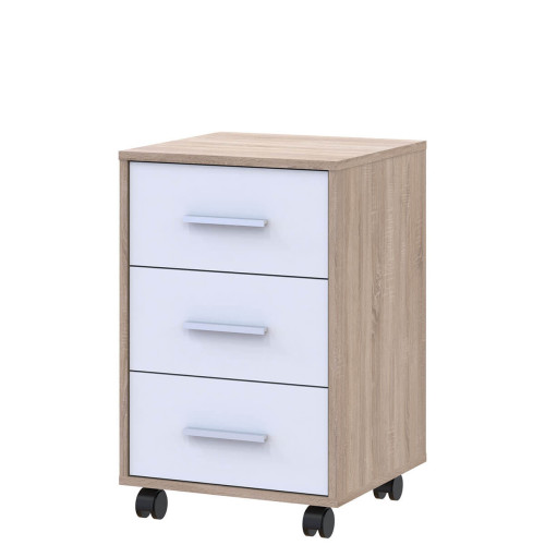 Фото мобільної тумбочки T3 ДОРОС (DOROS) дуб сонома / білий