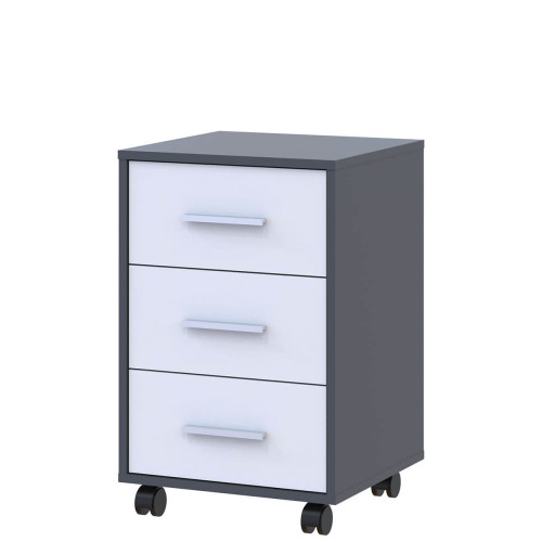 Фото мобільної тумбочки T3 ДОРОС (DOROS) графіт / білий