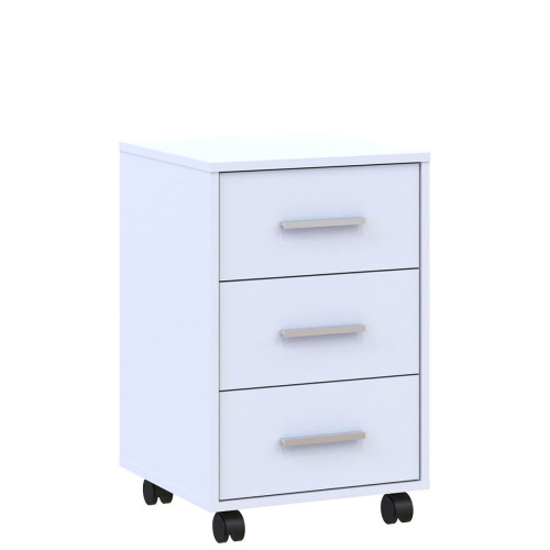 Фото білої мобільної тумбочки T3 ДОРОС (DOROS) – вигляд збоку