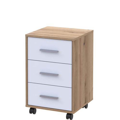 Фото мобільної тумбочки T3 ДОРОС (DOROS) дуб евок / білий